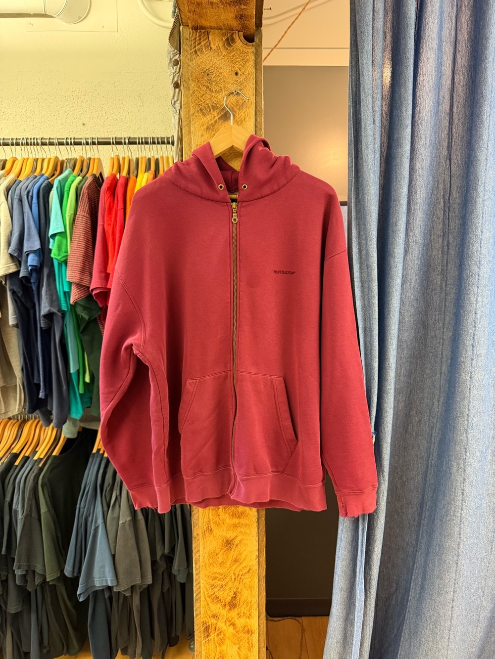 Vintage fruit of the loom red zip up
